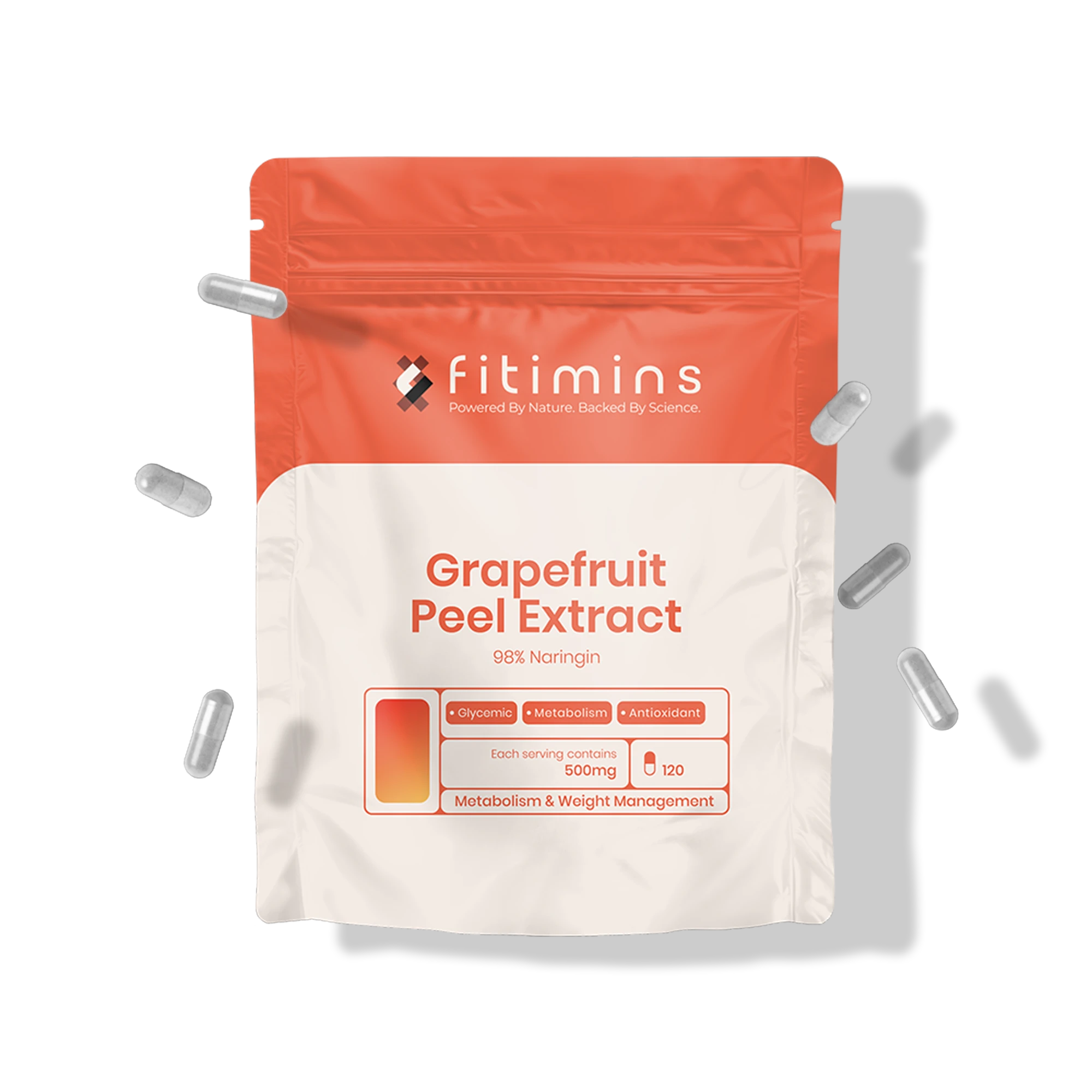 Grapefruit Peel Extract 500mg Capsules
